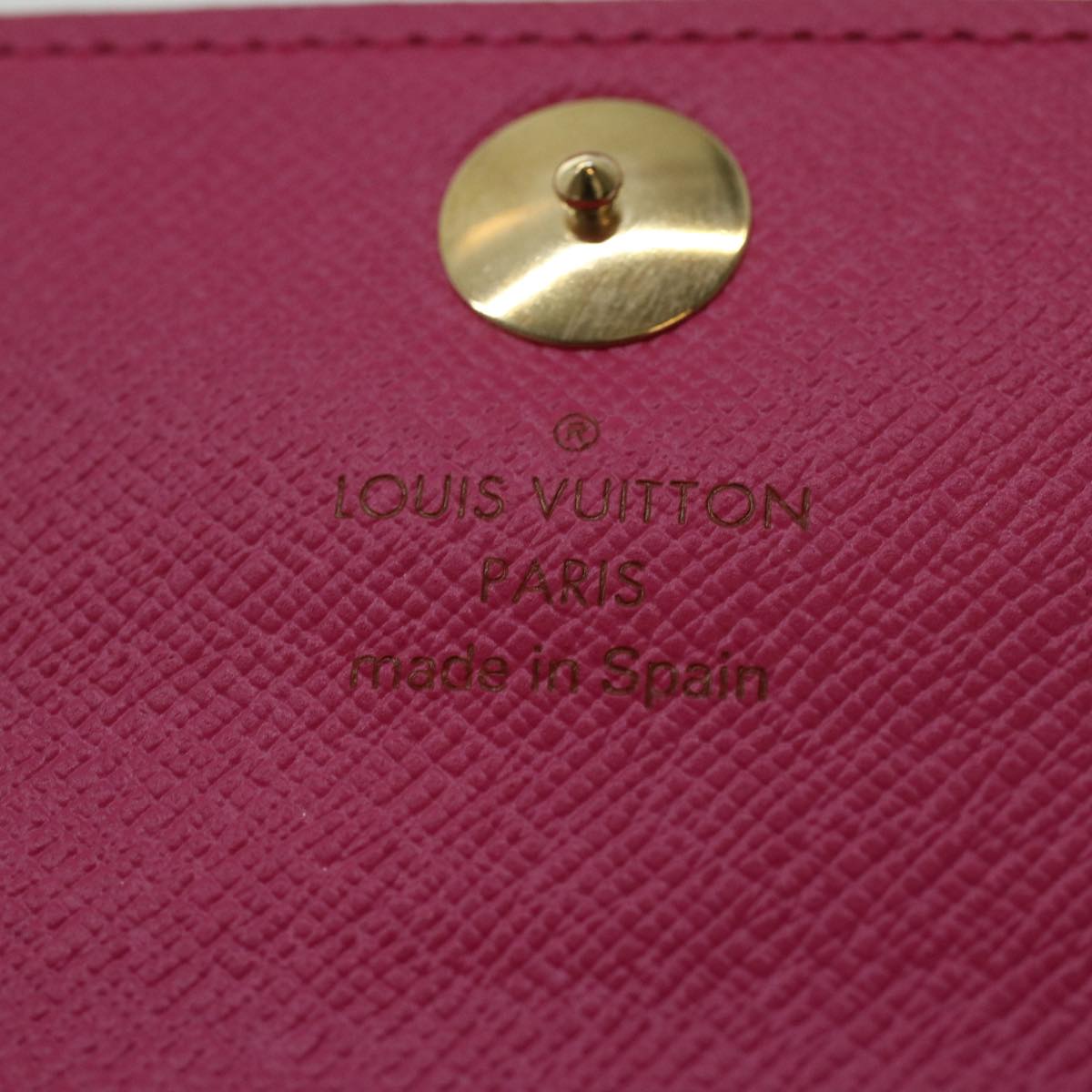 LOUIS VUITTON Multicolor Portefeuille Sarah Wallet Black M93747 LV Auth 37421