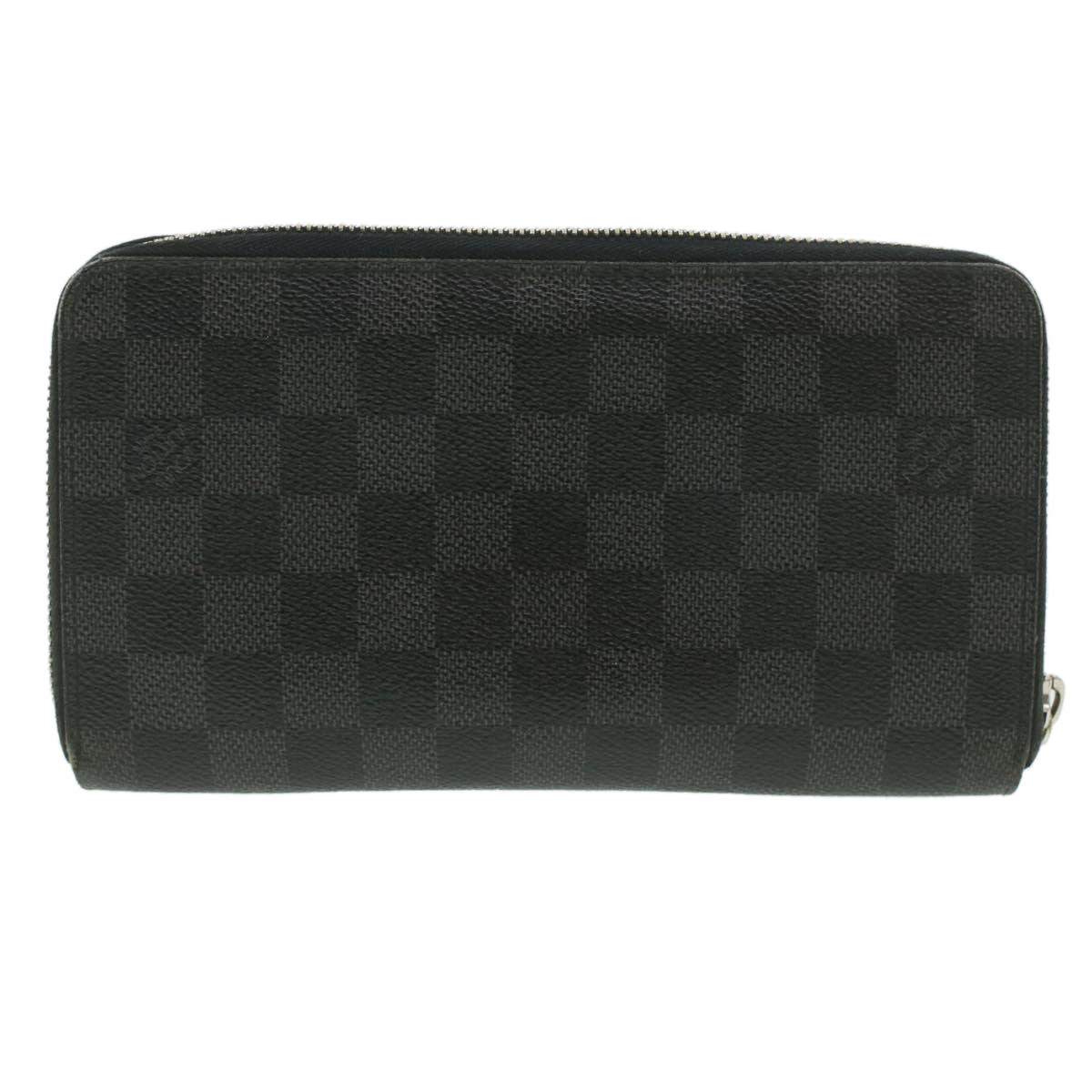 LOUIS VUITTON Damier Graphite Illustre Zippy Organizer Wallet N63002 Auth 37591