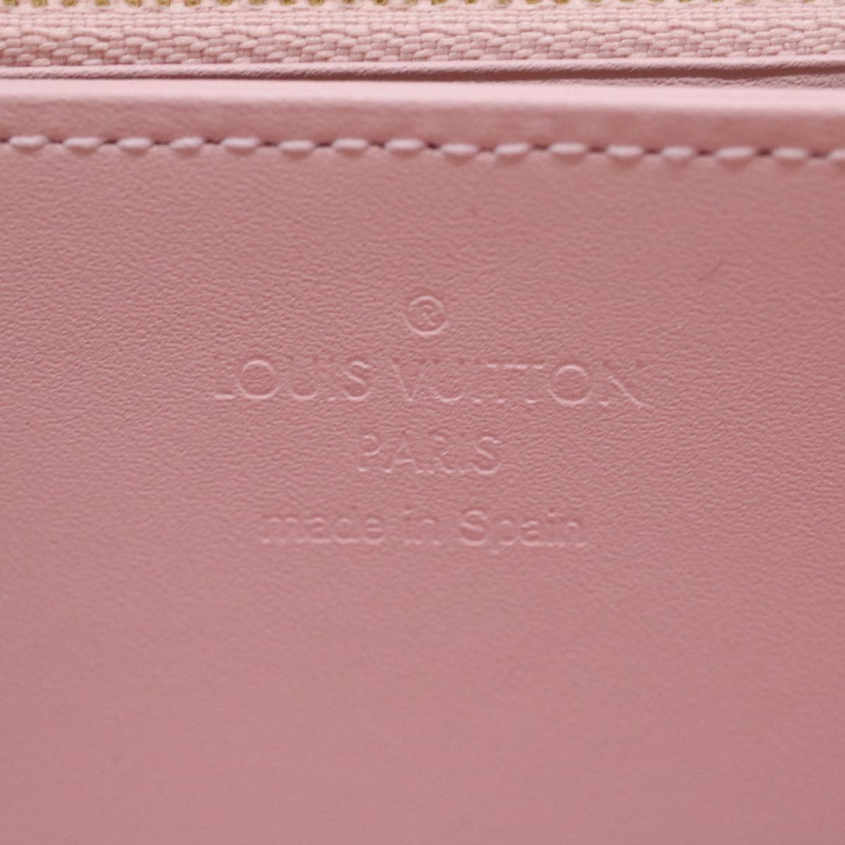 LOUIS VUITTON Vernis Zippy Venice Long Wallet Rose Valerine M62945 LV Auth 37832