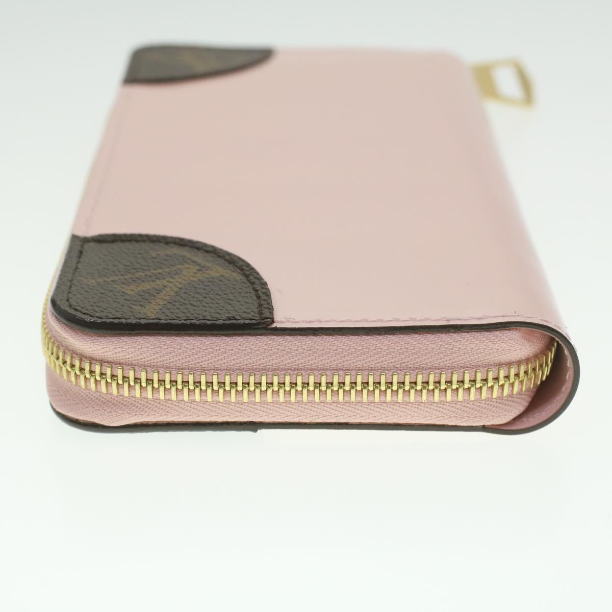 LOUIS VUITTON Vernis Zippy Venice Long Wallet Rose Valerine M62945 LV Auth 37832