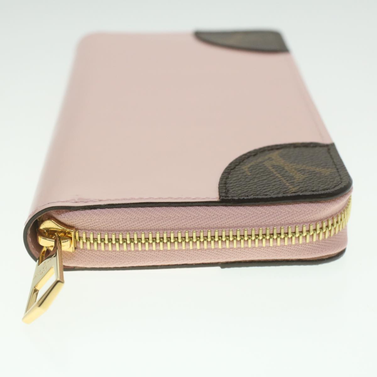 LOUIS VUITTON Vernis Zippy Venice Long Wallet Rose Valerine M62945 LV Auth 37832