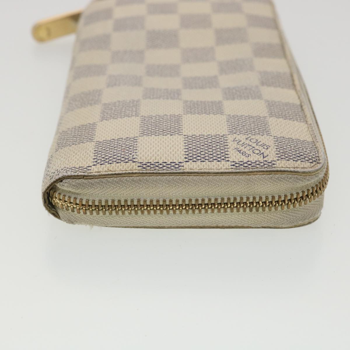 LOUIS VUITTON Damier Azur Zippy Wallet Long Wallet N60019 LV Auth 37850