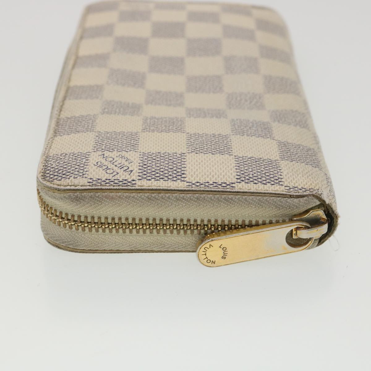 LOUIS VUITTON Damier Azur Zippy Wallet Long Wallet N60019 LV Auth 37850