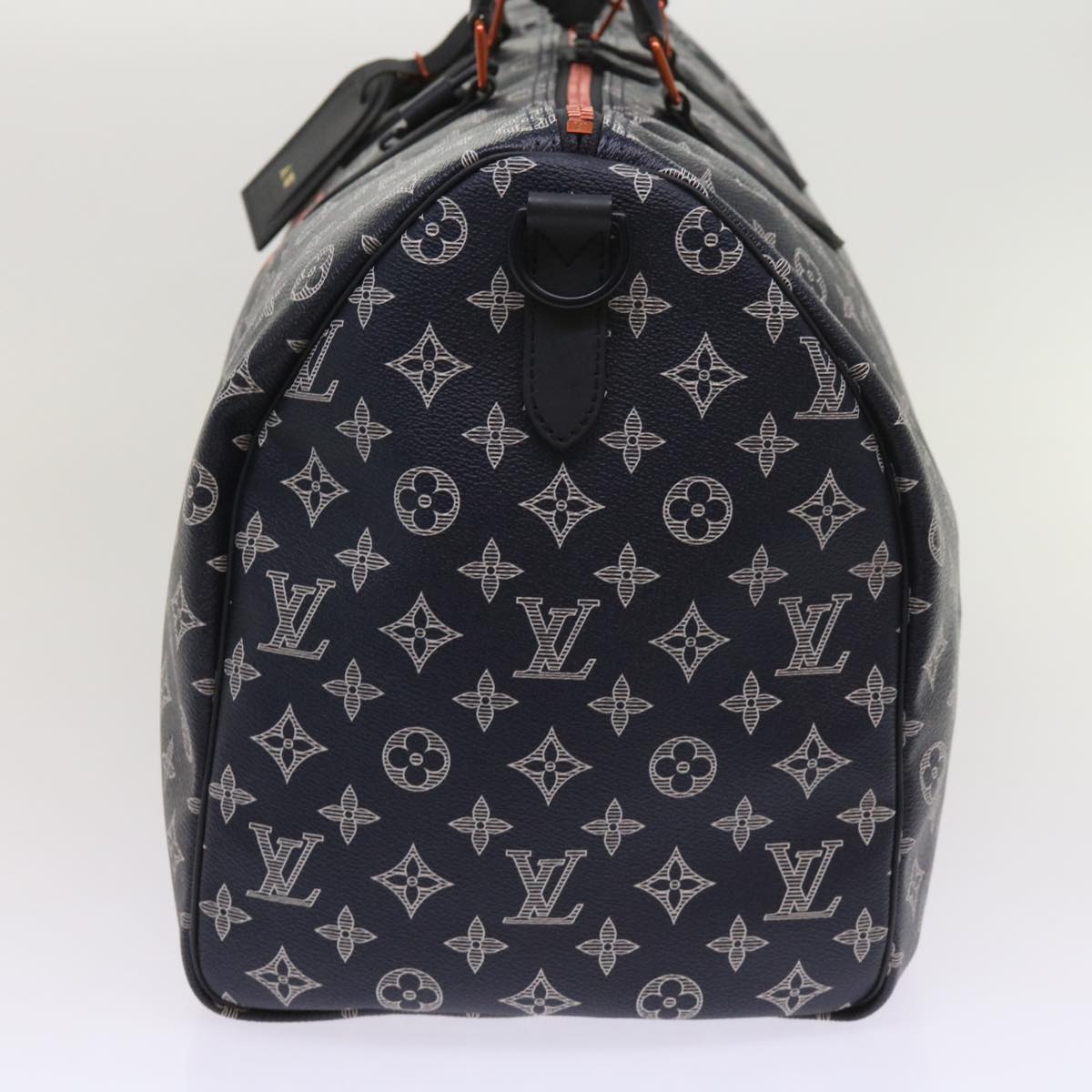 LOUIS VUITTON Monogram Ink Keepall Bandouliere 50 Bag Navy M43684 LV Auth 37879A