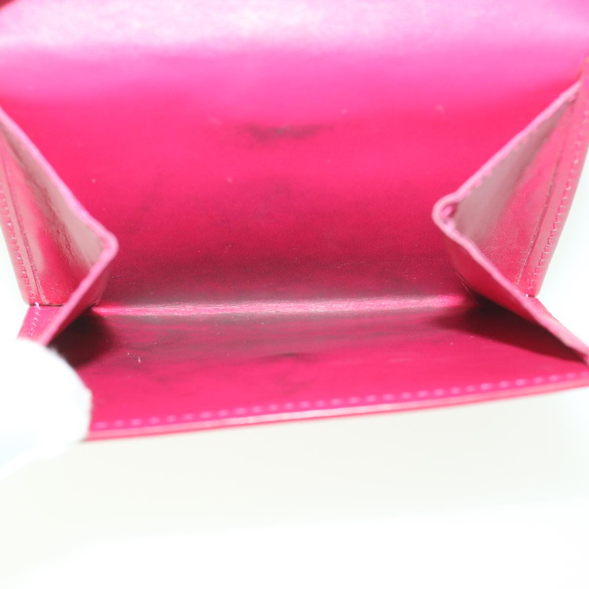 LOUIS VUITTON Vernis Portomone Bie Cult Credit Wallet Pink M91248 LV Auth 37992