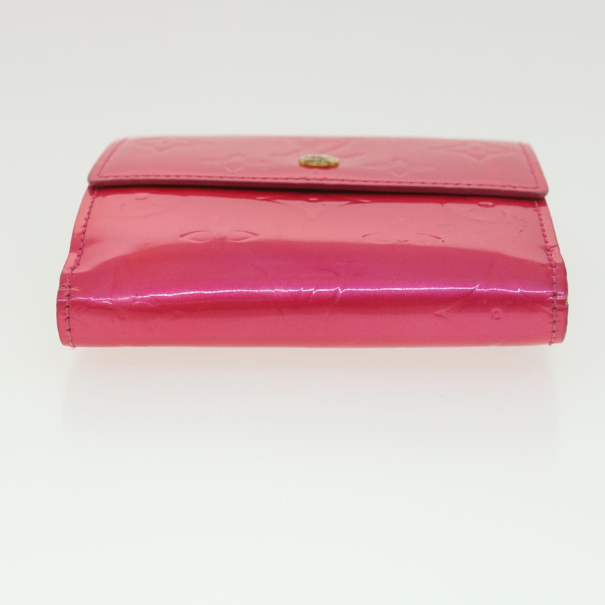 LOUIS VUITTON Vernis Portomone Bie Cult Credit Wallet Pink M91248 LV Auth 37992