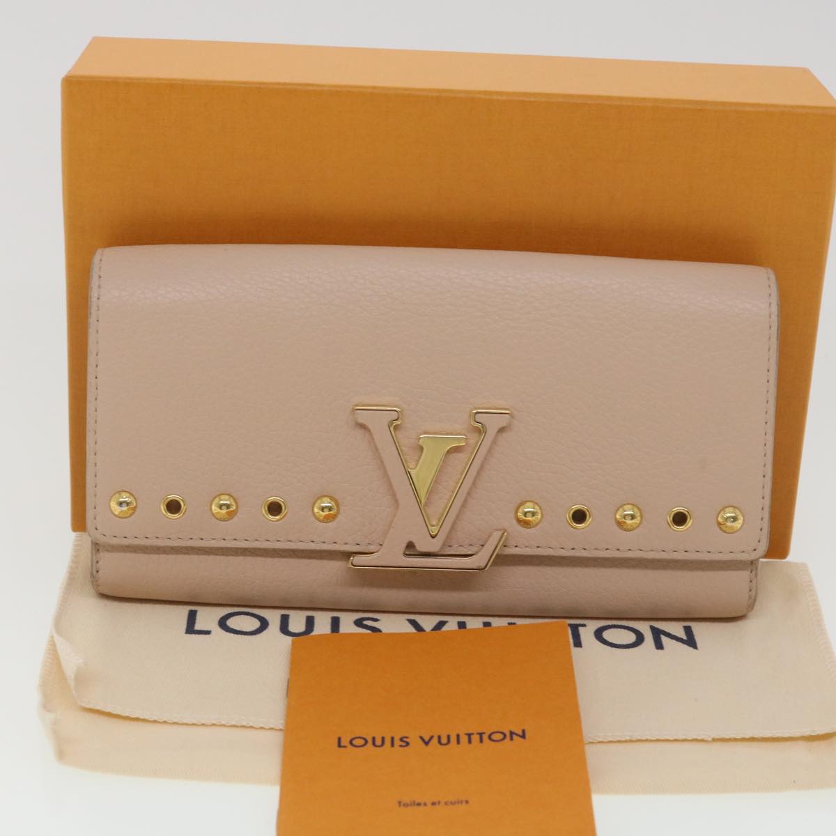 LOUIS VUITTON Portefeuille Capsine Wallet Taurillon Leather Pink M62763 38008