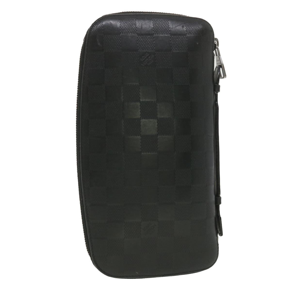 LOUIS VUITTON Damier Infini Atoll Travel Case Black N41380 LV Auth 38142