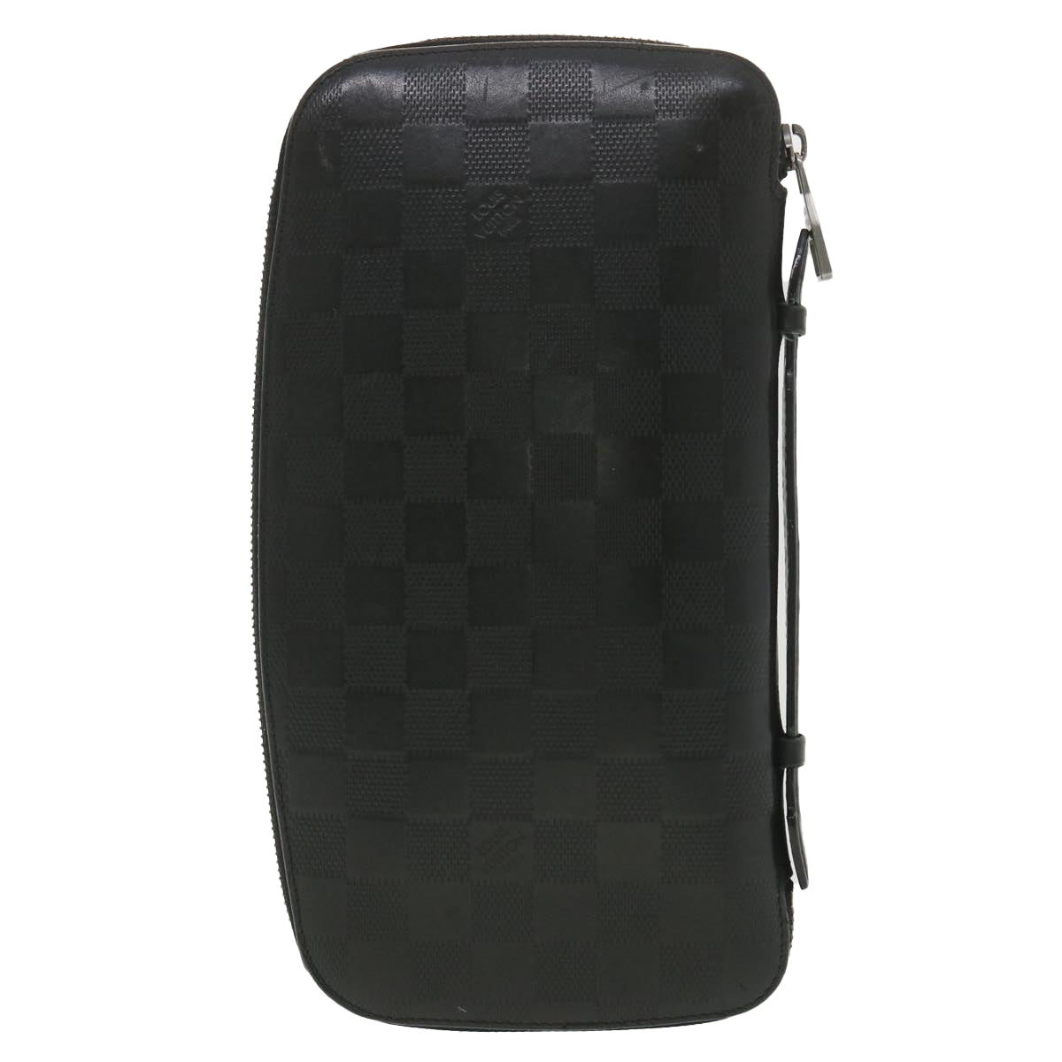 LOUIS VUITTON Damier Infini Atoll Travel Case Black N41380 LV Auth 38142