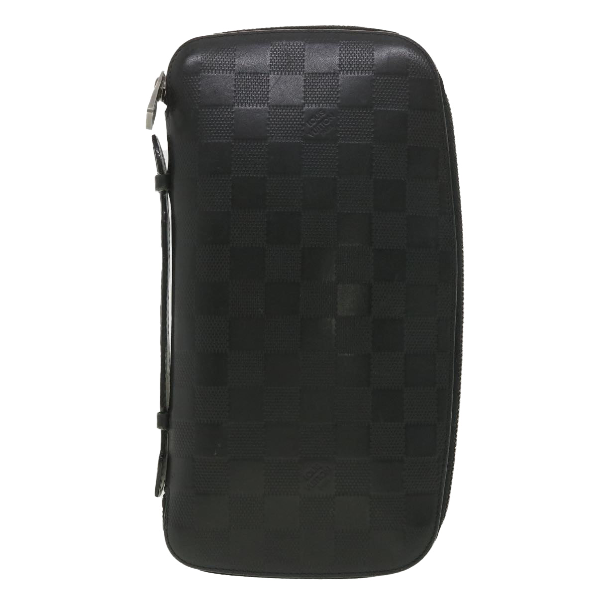 LOUIS VUITTON Damier Infini Atoll Travel Case Black N41380 LV Auth 38142