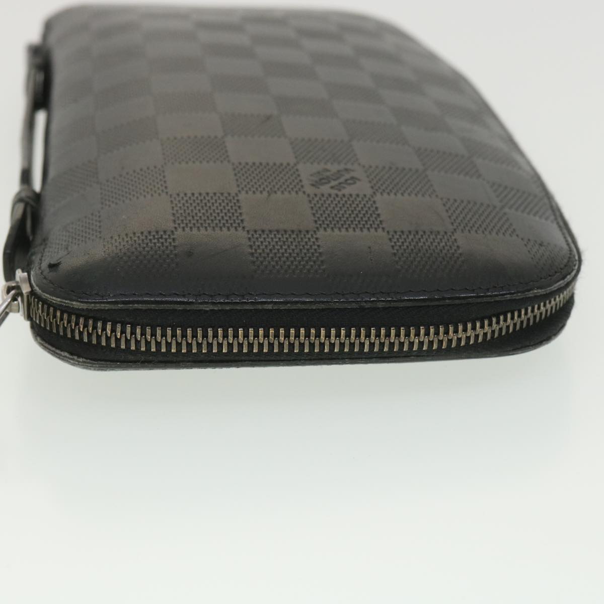 LOUIS VUITTON Damier Infini Atoll Travel Case Black N41380 LV Auth 38142