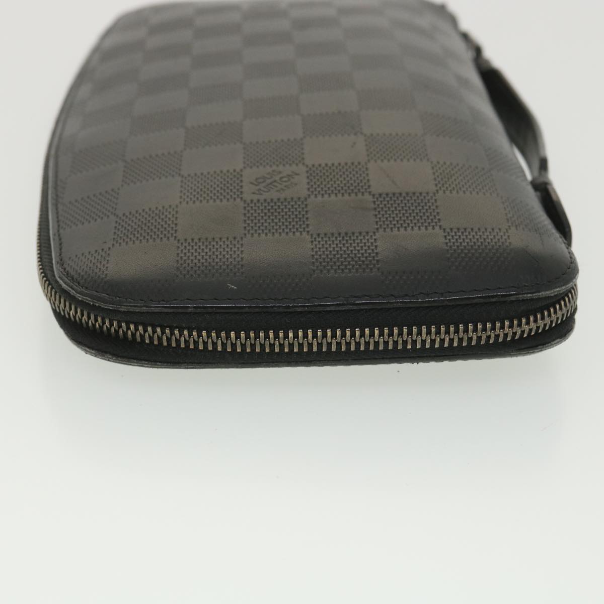 LOUIS VUITTON Damier Infini Atoll Travel Case Black N41380 LV Auth 38142