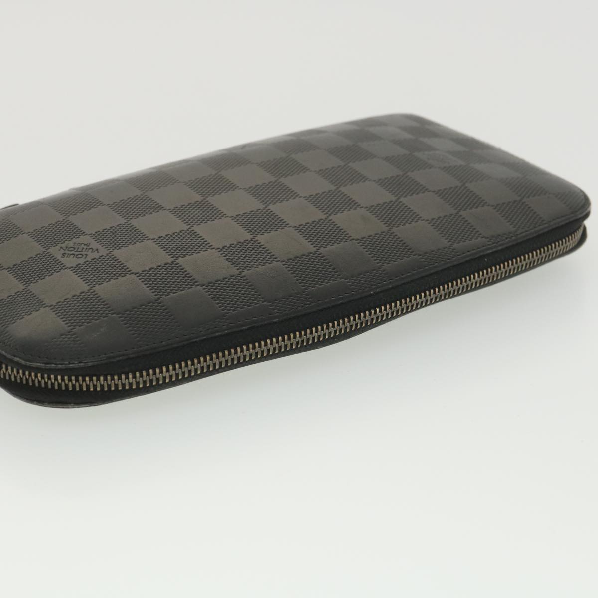 LOUIS VUITTON Damier Infini Atoll Travel Case Black N41380 LV Auth 38142