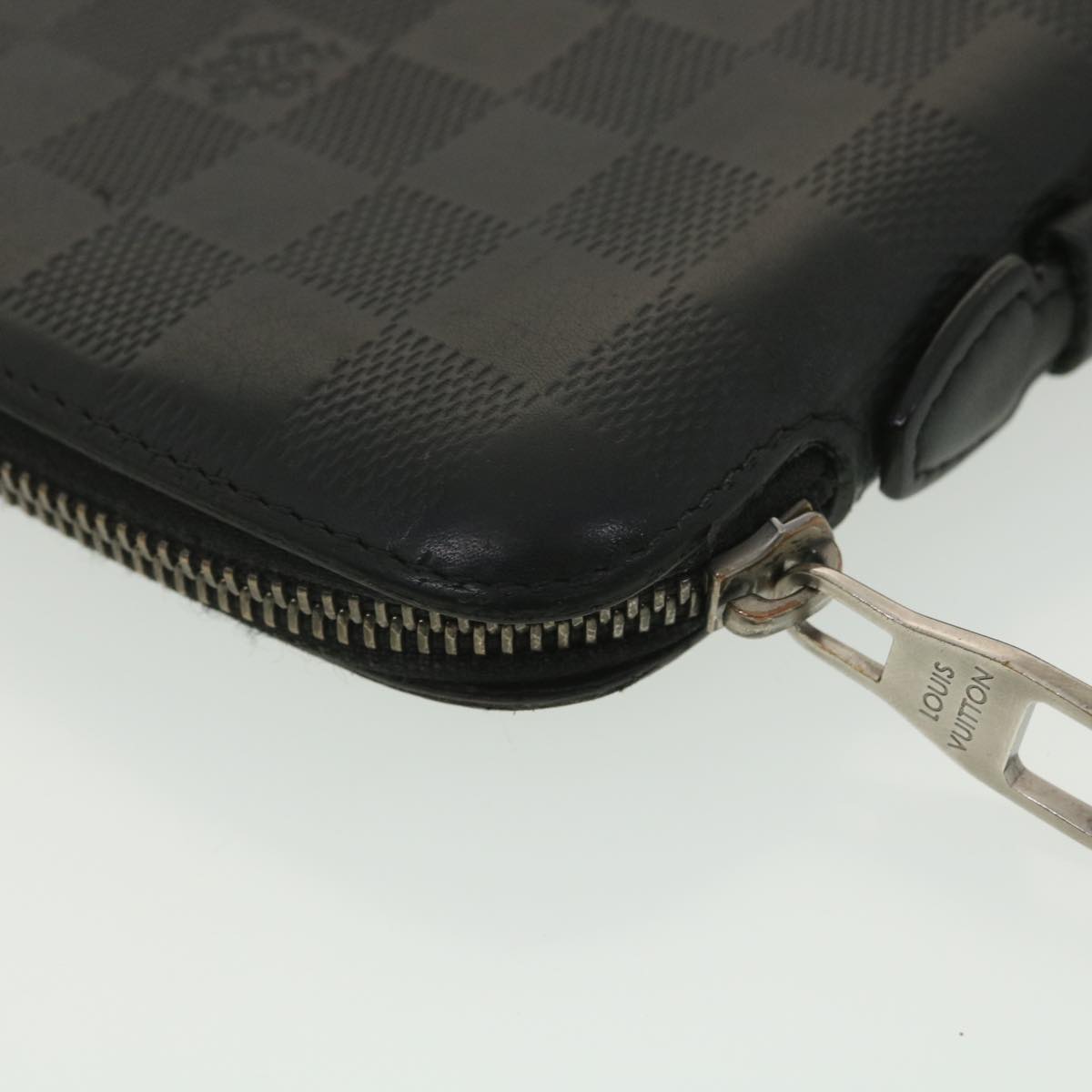 LOUIS VUITTON Damier Infini Atoll Travel Case Onyx N41380 LV Auth 38197