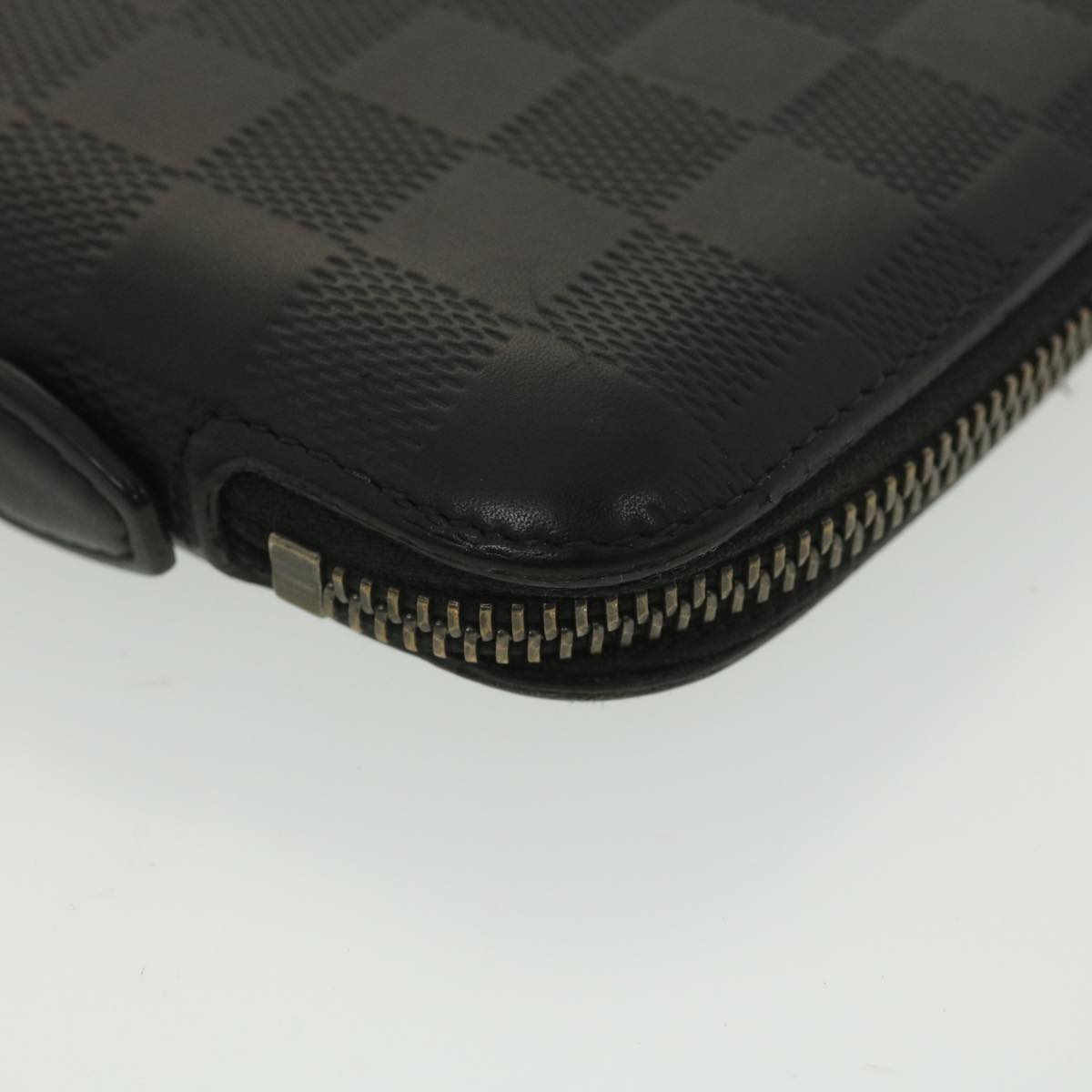 LOUIS VUITTON Damier Infini Atoll Travel Case Onyx N41380 LV Auth 38197