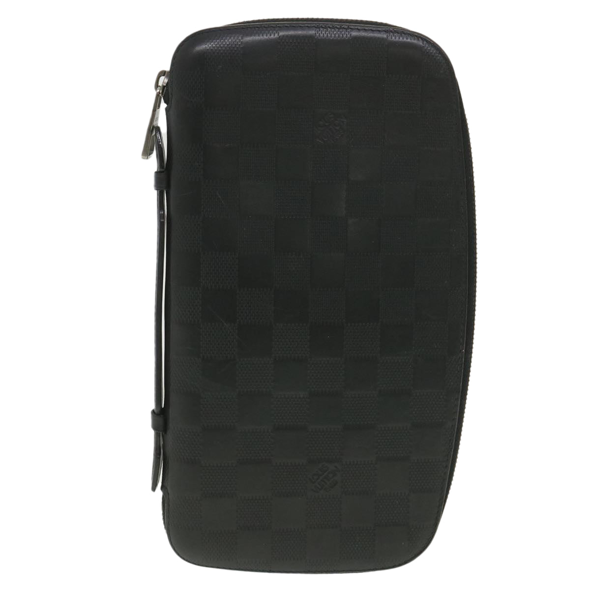 LOUIS VUITTON Damier Infini Atoll Travel Case Onyx N41380 LV Auth 38197