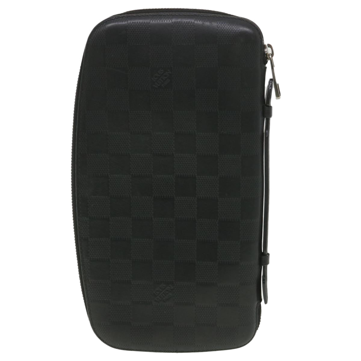 LOUIS VUITTON Damier Infini Atoll Travel Case Onyx N41380 LV Auth 38197