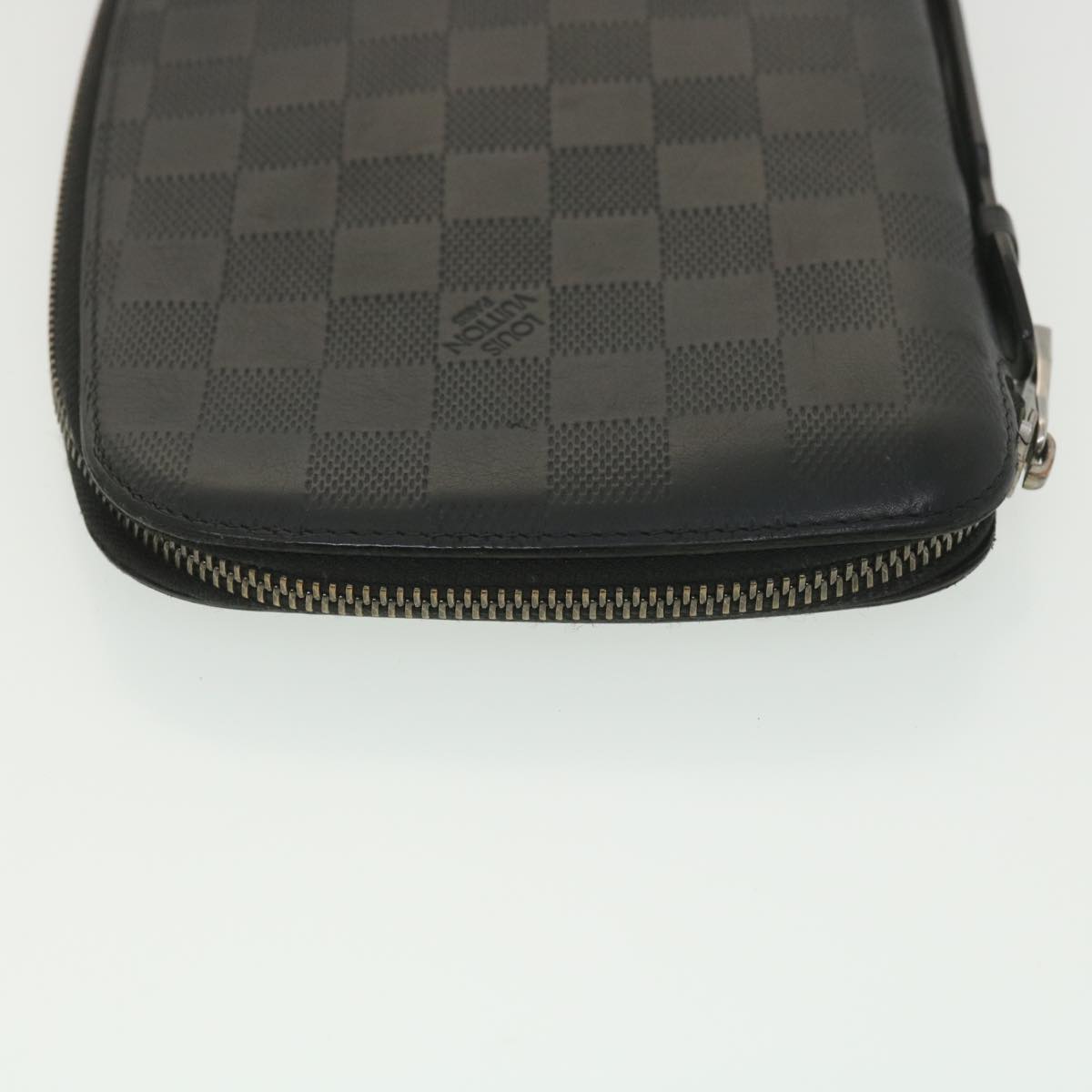 LOUIS VUITTON Damier Infini Atoll Travel Case Onyx N41380 LV Auth 38197