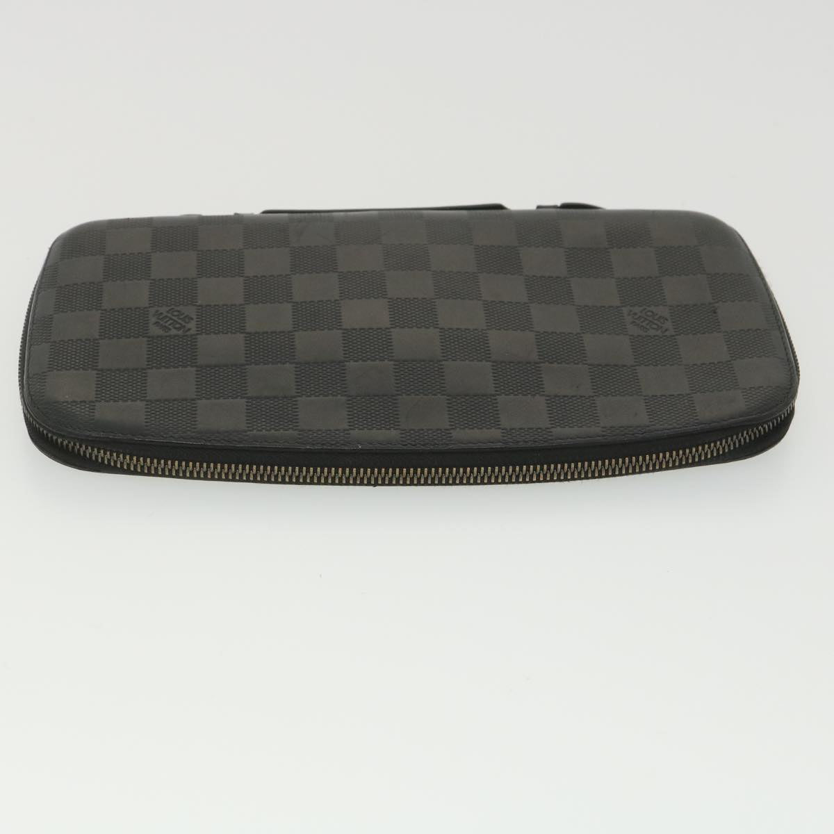 LOUIS VUITTON Damier Infini Atoll Travel Case Onyx N41380 LV Auth 38197