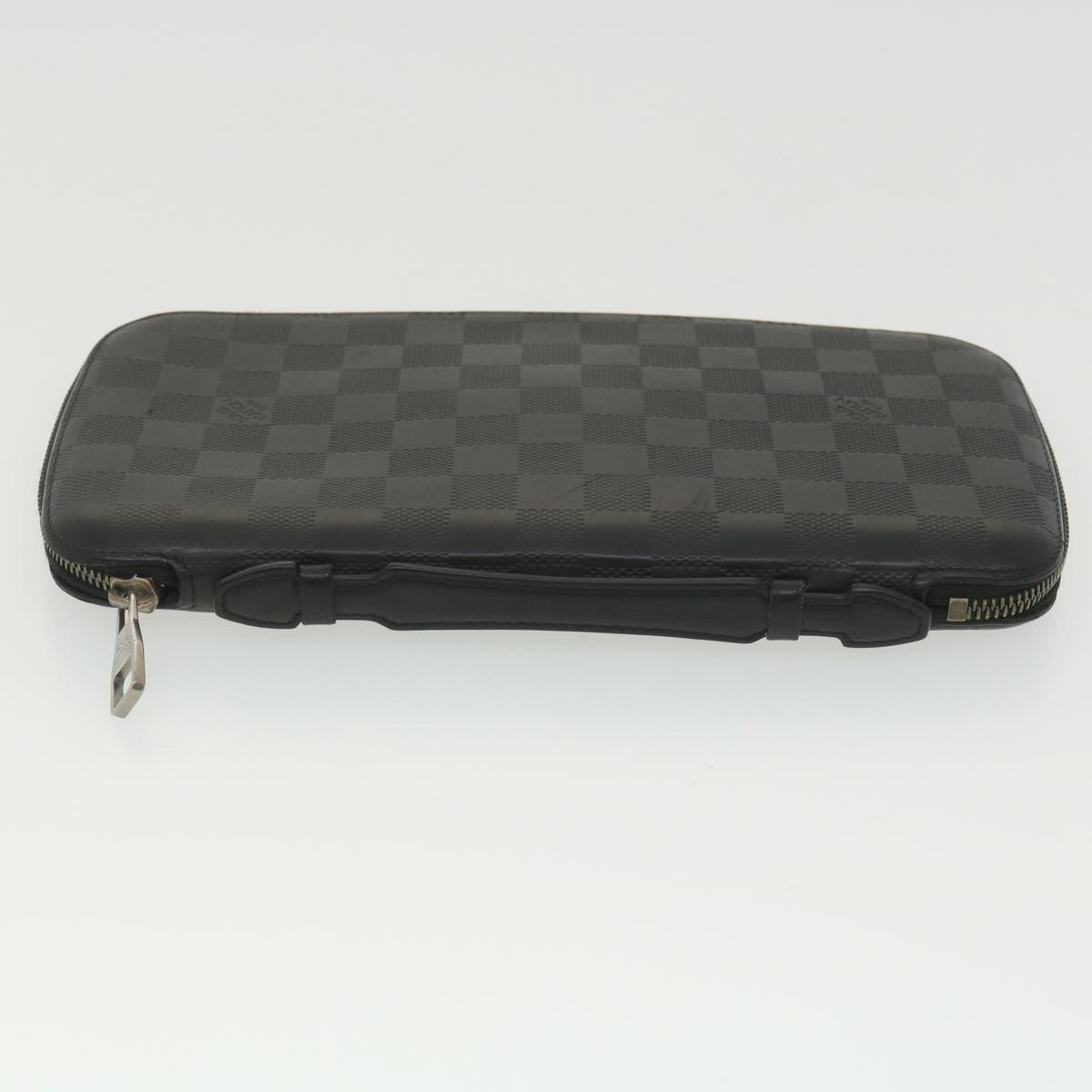 LOUIS VUITTON Damier Infini Atoll Travel Case Onyx N41380 LV Auth 38197