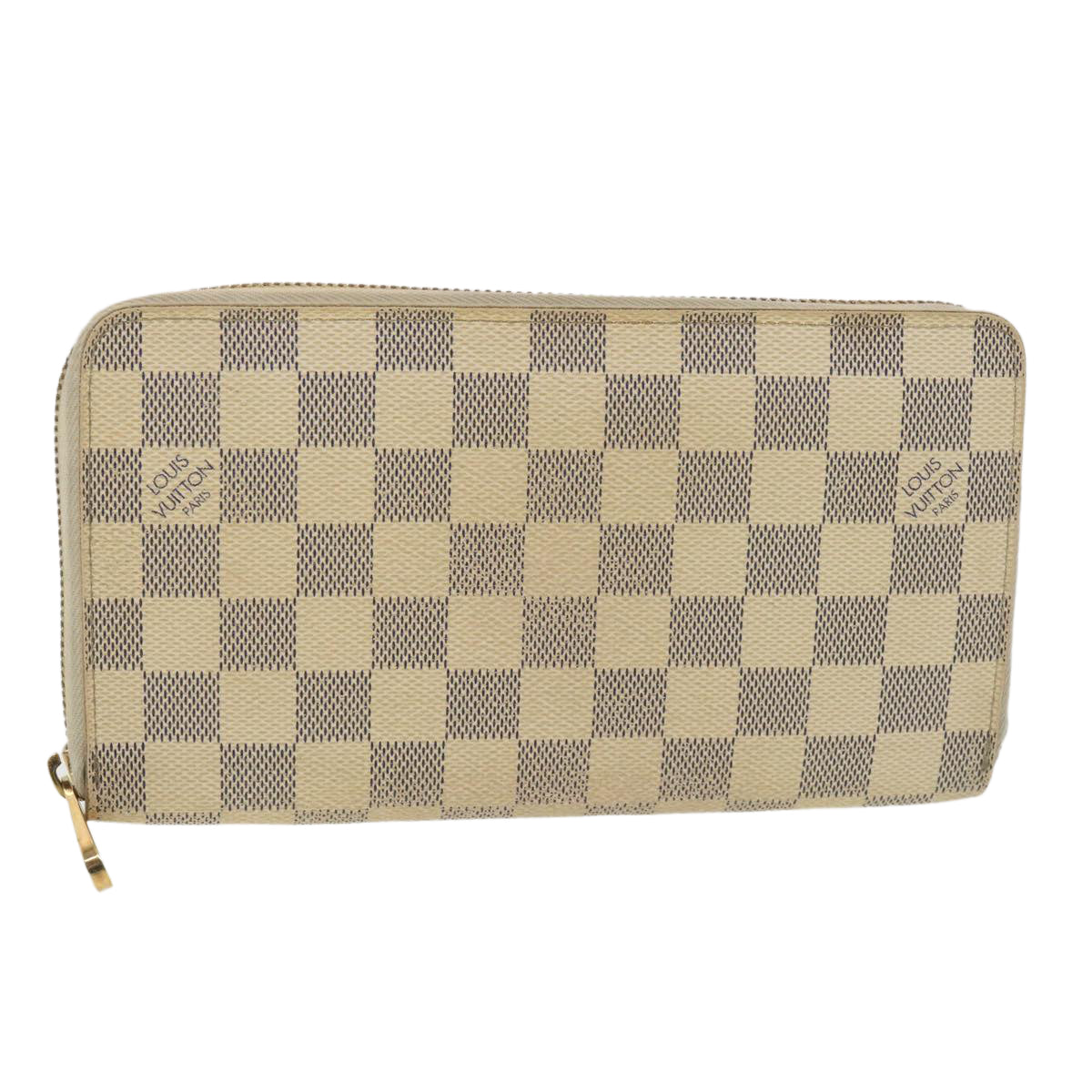 LOUIS VUITTON Damier Azur Zippy Organizer Long Wallet N60012 LV Auth 38241