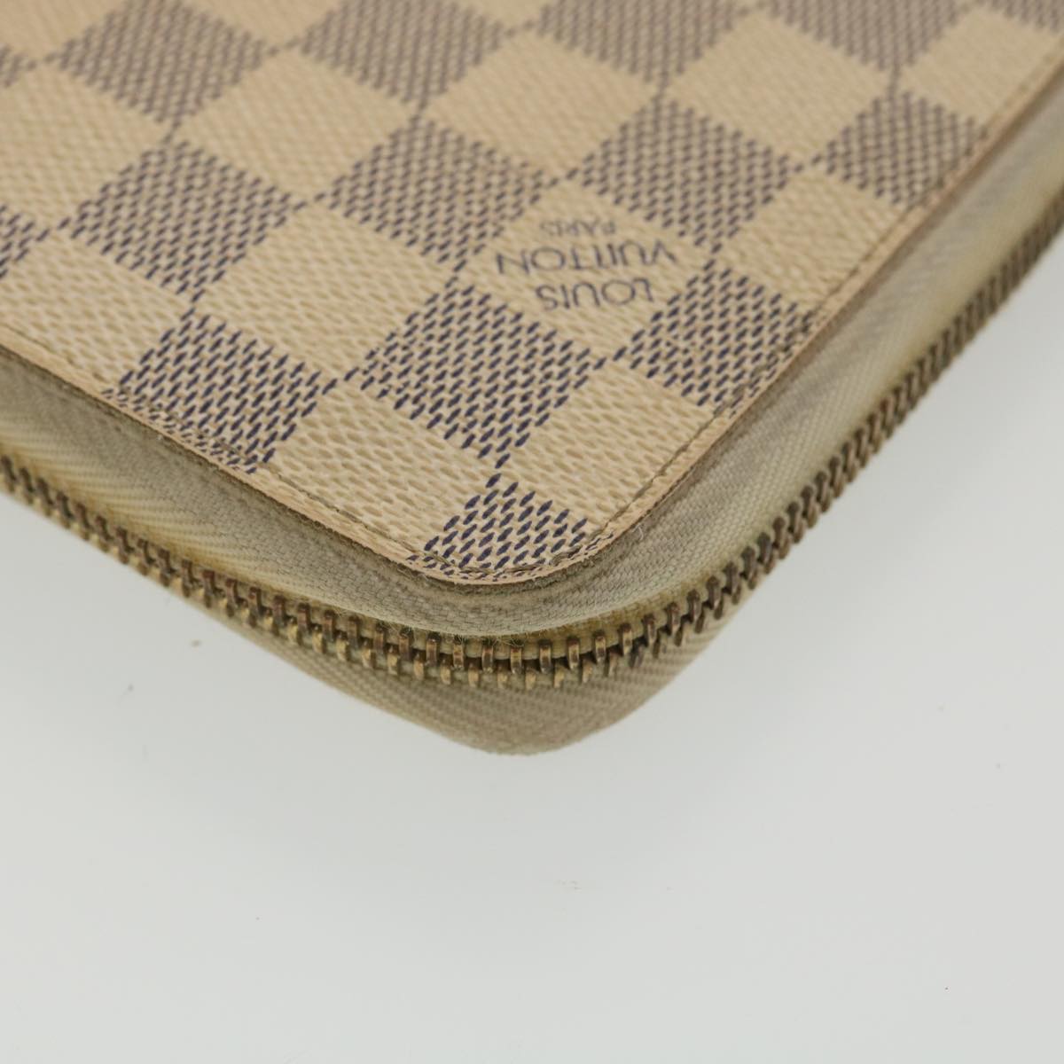 LOUIS VUITTON Damier Azur Zippy Organizer Long Wallet N60012 LV Auth 38241