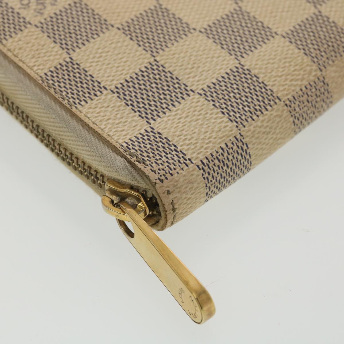 LOUIS VUITTON Damier Azur Zippy Organizer Long Wallet N60012 LV Auth 38241