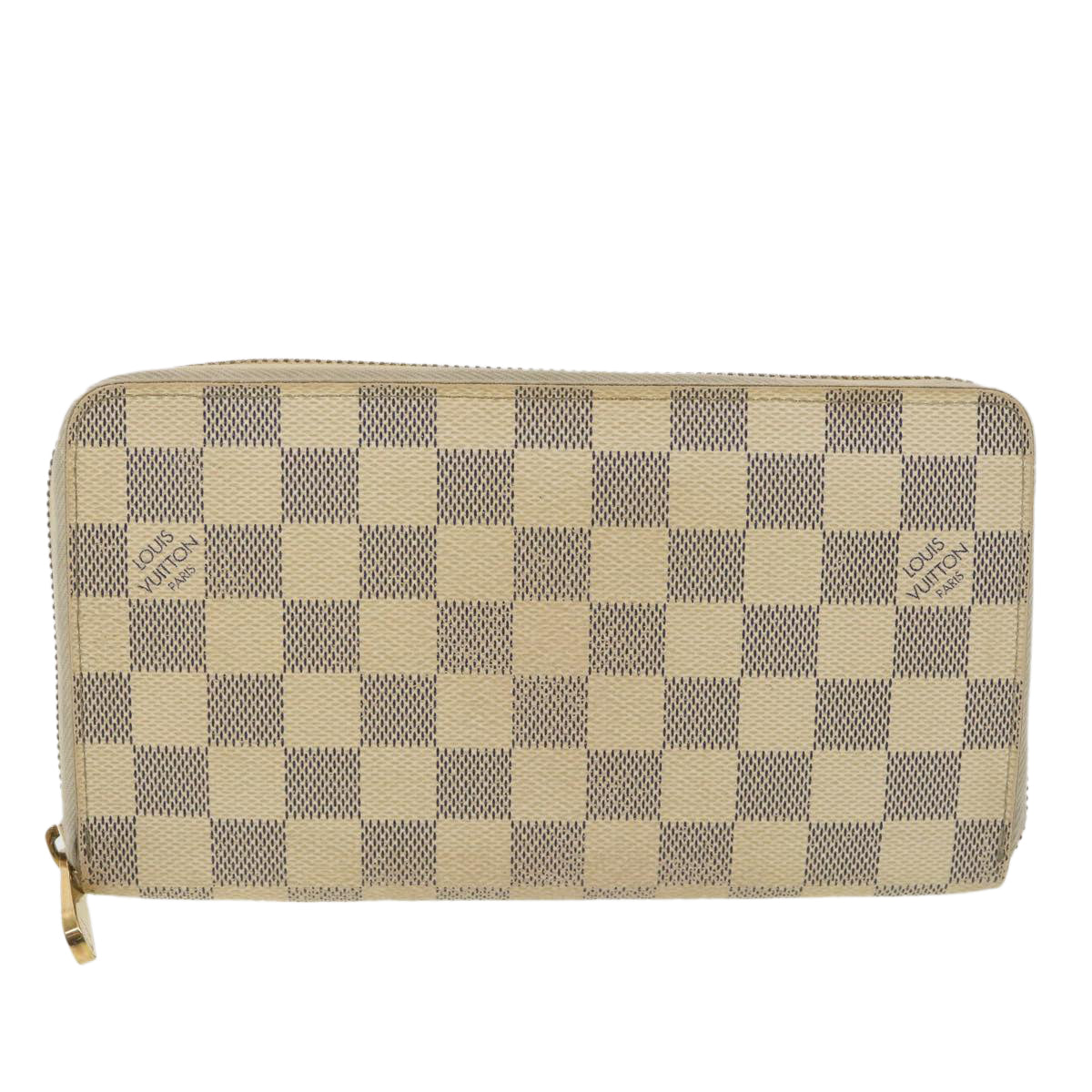 LOUIS VUITTON Damier Azur Zippy Organizer Long Wallet N60012 LV Auth 38241