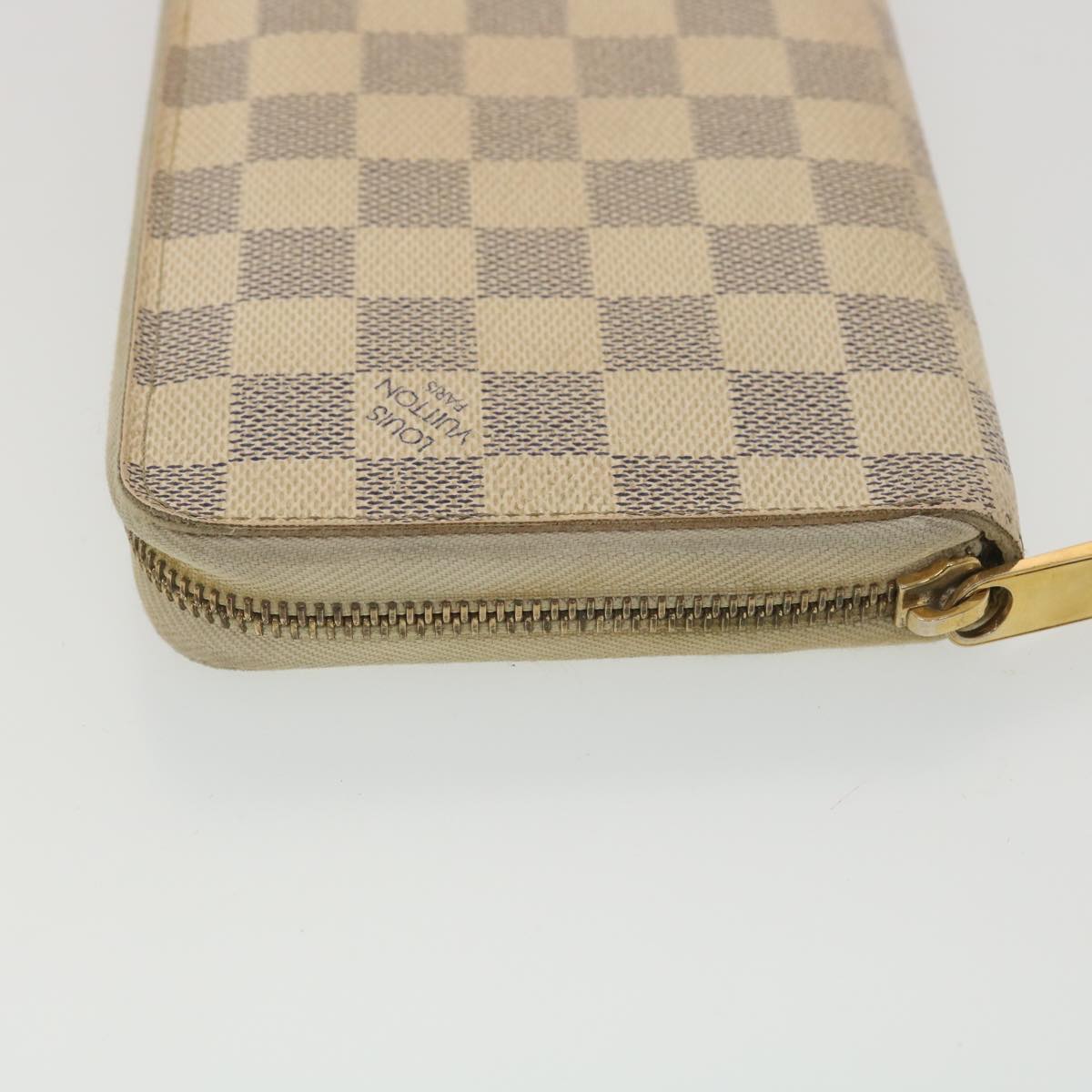 LOUIS VUITTON Damier Azur Zippy Organizer Long Wallet N60012 LV Auth 38241