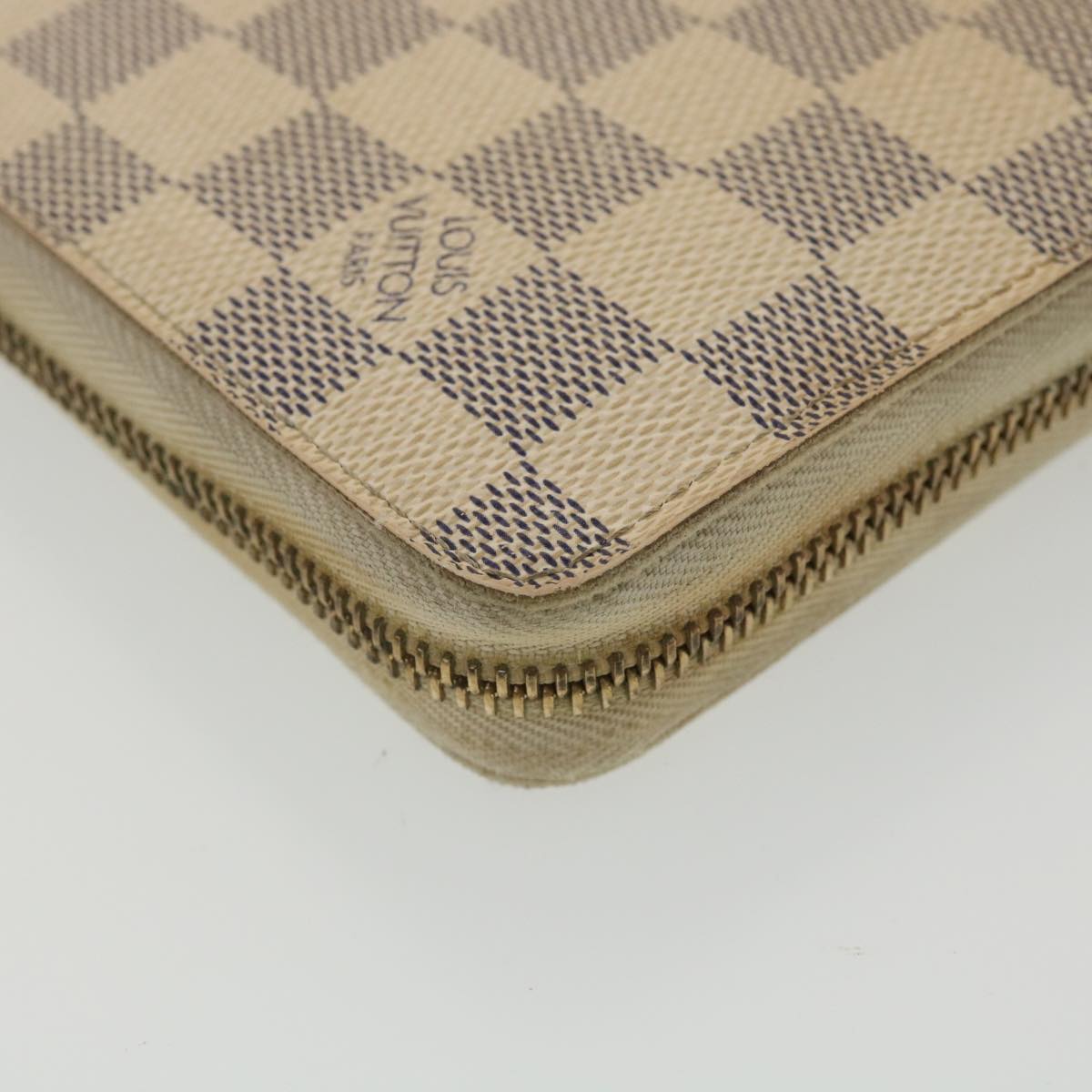 LOUIS VUITTON Damier Azur Zippy Organizer Long Wallet N60012 LV Auth 38241