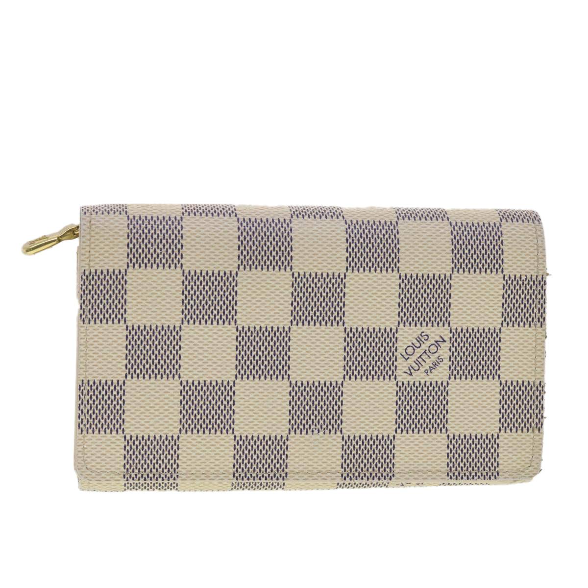 LOUIS VUITTON Damier Azur Porte Monnaie Billets Tresol Wallet N61744 Auth 38421