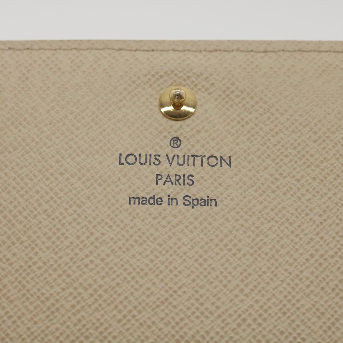 LOUIS VUITTON Damier Azur Porte Monnaie Billets Tresol Wallet N61744 Auth 38421