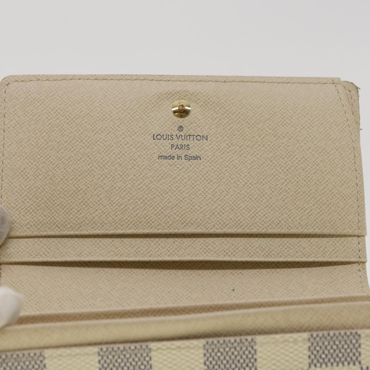 LOUIS VUITTON Damier Azur Porte Monnaie Billets Tresol Wallet N61744 Auth 38421