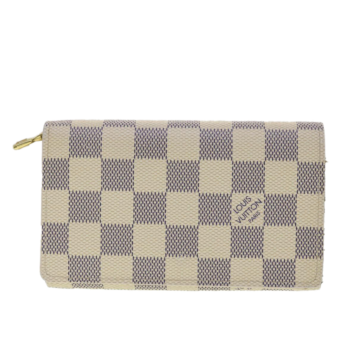 LOUIS VUITTON Damier Azur Porte Monnaie Billets Tresol Wallet N61744 Auth 38421