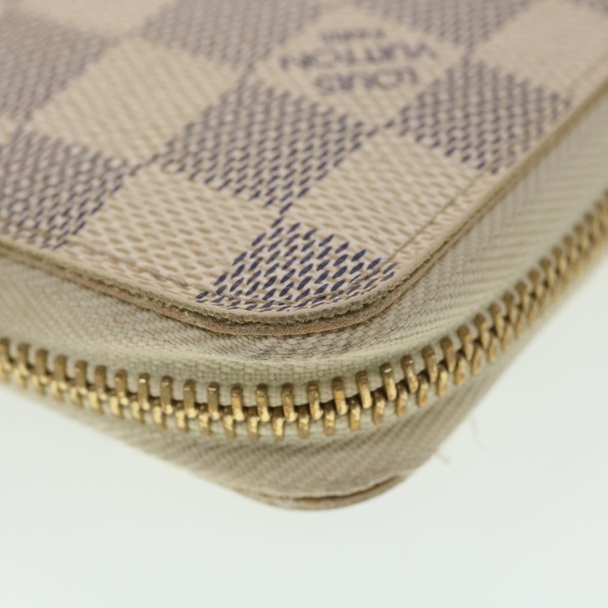 LOUIS VUITTON Damier Azur Zippy Organizer Long Wallet N60012 LV Auth 38529