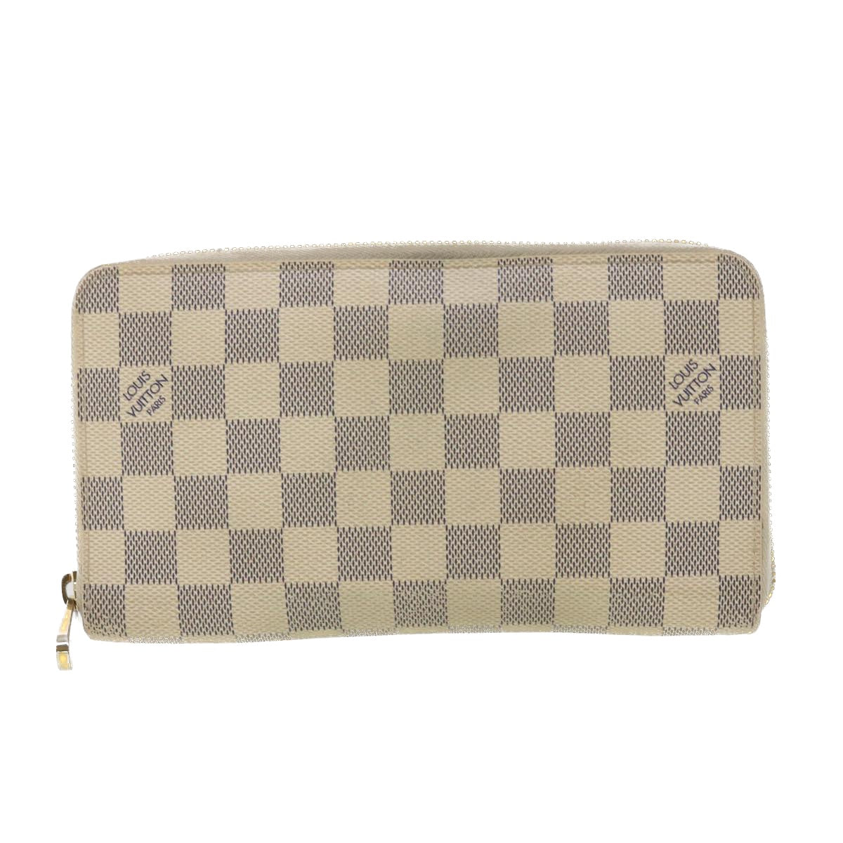 LOUIS VUITTON Damier Azur Zippy Organizer Long Wallet N60012 LV Auth 38529