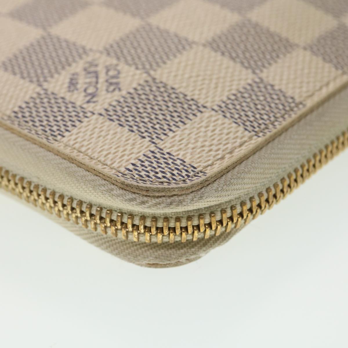 LOUIS VUITTON Damier Azur Zippy Organizer Long Wallet N60012 LV Auth 38529