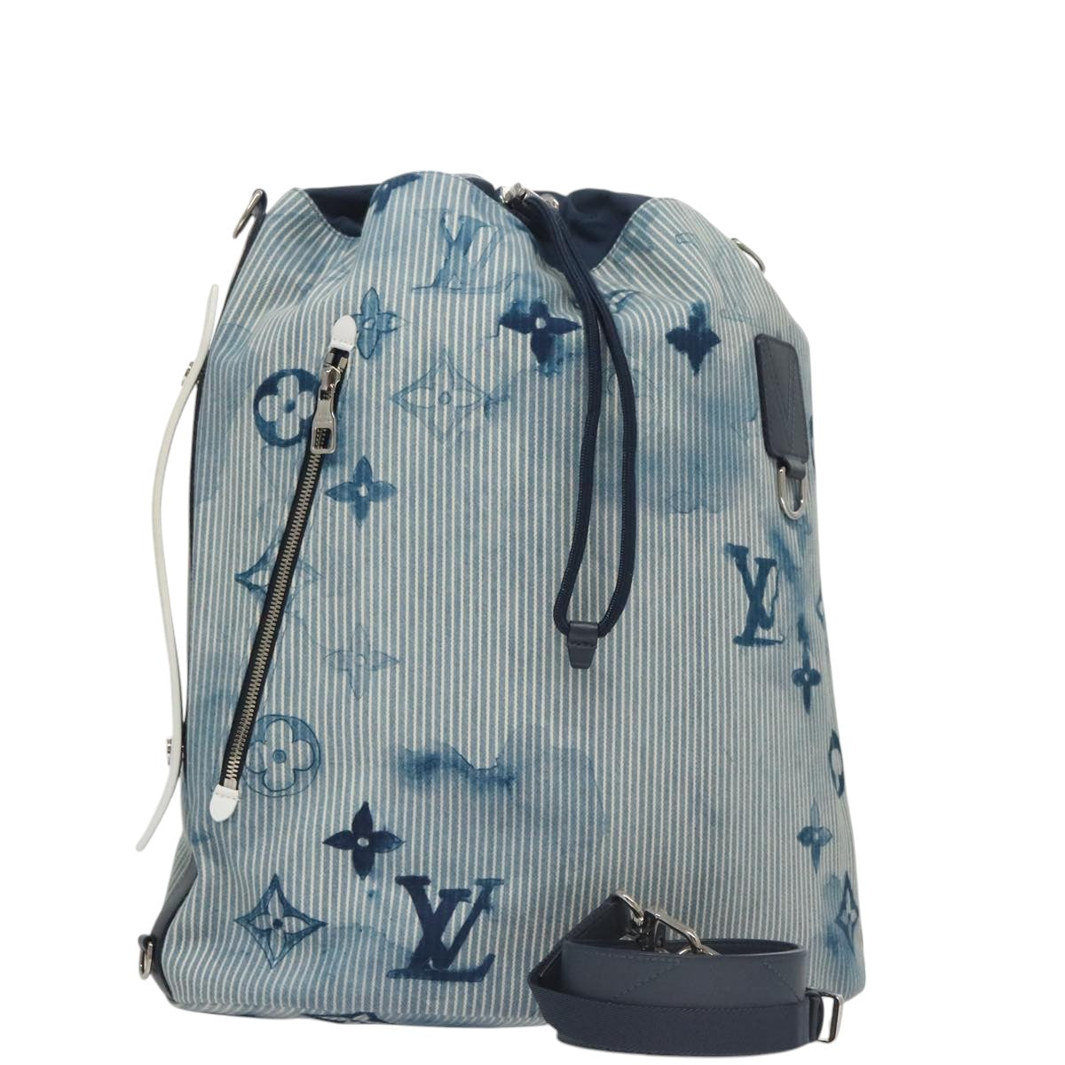 LOUIS VUITTON Monogram Watercolor Sakmaran GM Bag Blue M57838 LV Auth 38553A