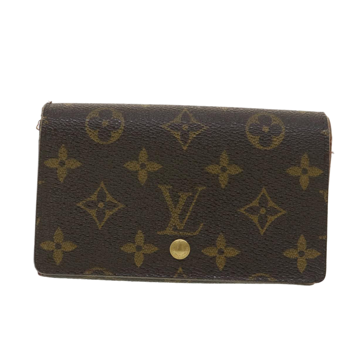 LOUIS VUITTON Monogram Porte Monnaie Billets Tresor Wallet M61730 LV Auth 38645