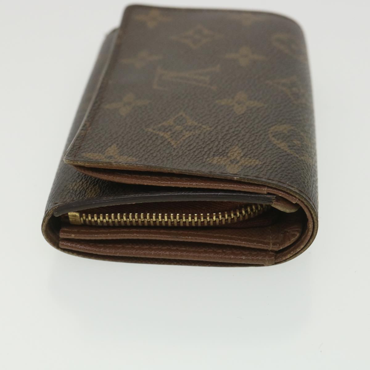 LOUIS VUITTON Monogram Porte Monnaie Billets Tresor Wallet M61730 LV Auth 38663