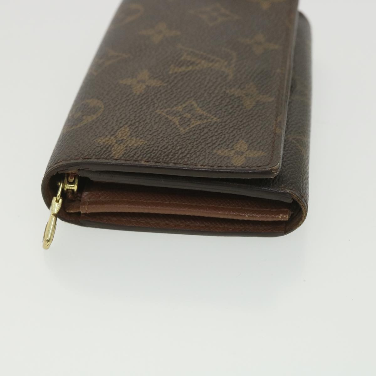 LOUIS VUITTON Monogram Porte Monnaie Billets Tresor Wallet M61730 LV Auth 38663