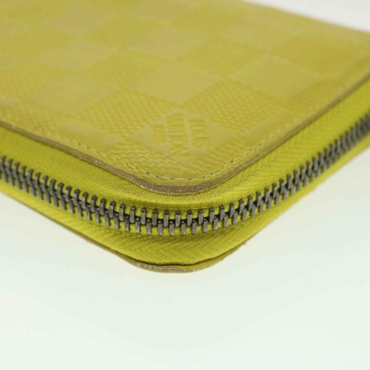 LOUIS VUITTON Damier Infini Zippy Wallet Vertical Wallet Yellow N62236 LV 38679