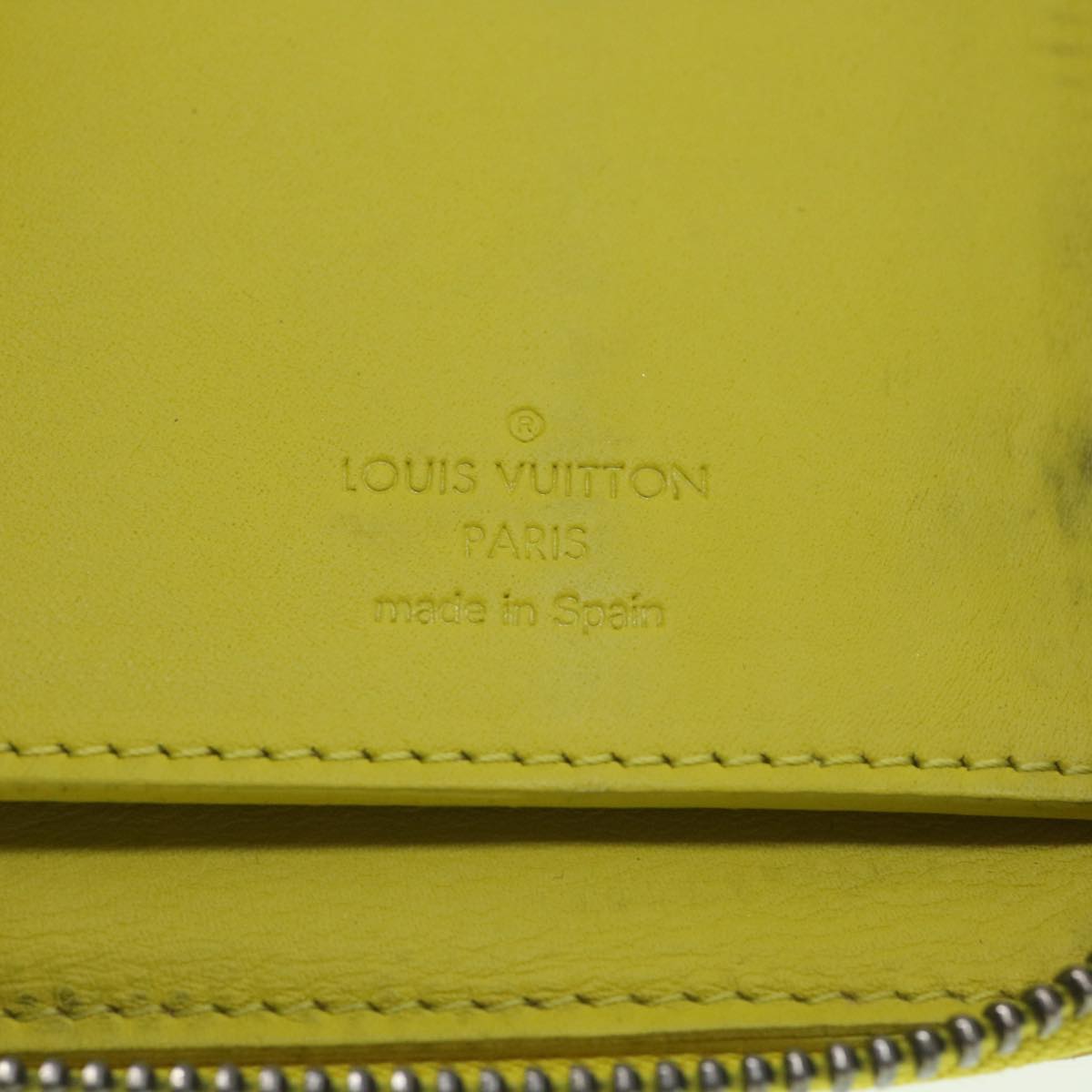 LOUIS VUITTON Damier Infini Zippy Wallet Vertical Wallet Yellow N62236 LV 38679