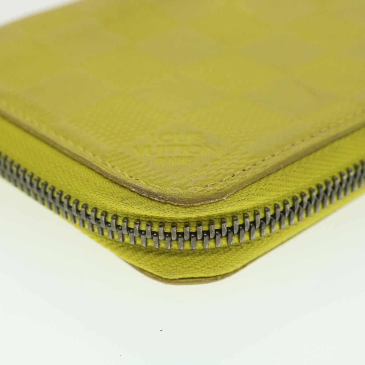 LOUIS VUITTON Damier Infini Zippy Wallet Vertical Wallet Yellow N62236 LV 38679