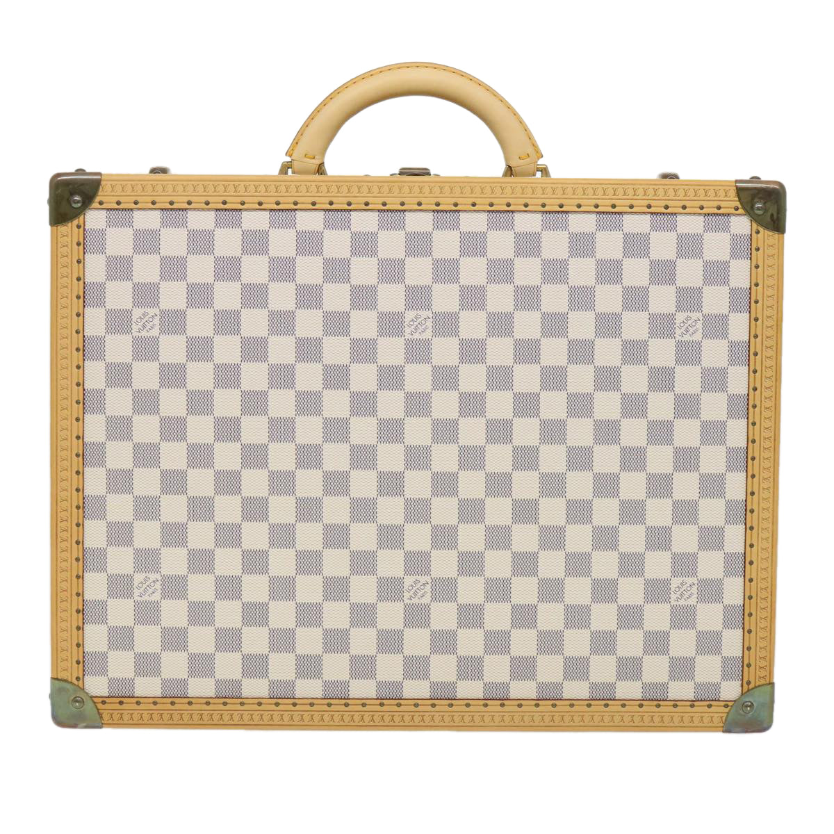 LOUIS VUITTON Damier Azur Cotteville 45 Trunk SPO LV Auth 38808SM