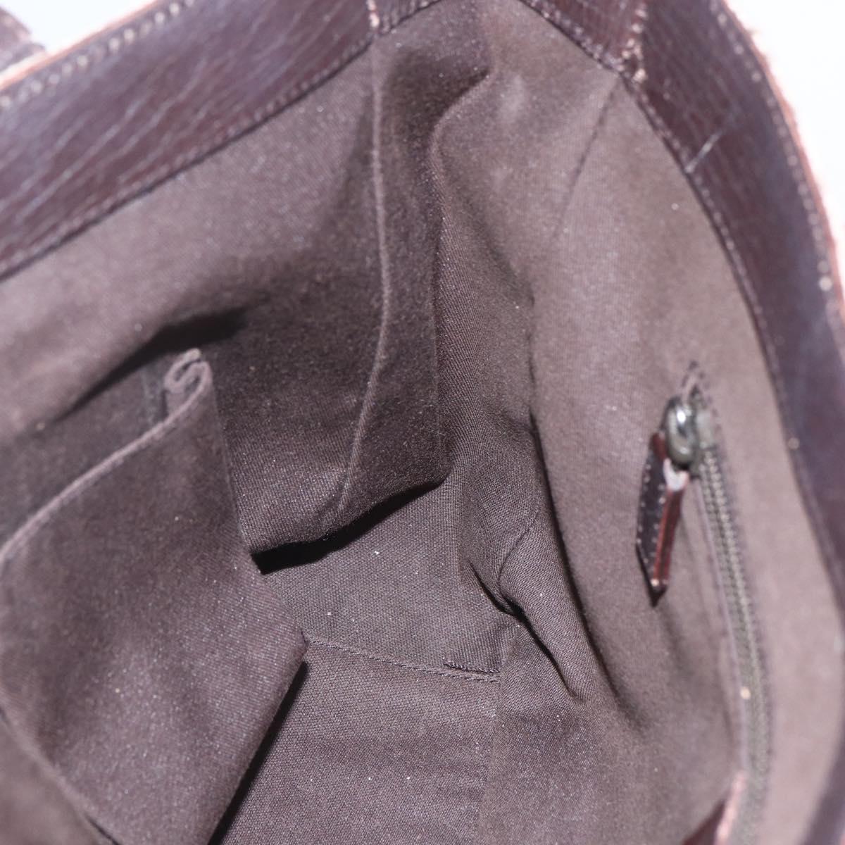 GUCCI GG Supreme Hand Bag PVC Leather Beige 141976 Auth 38817