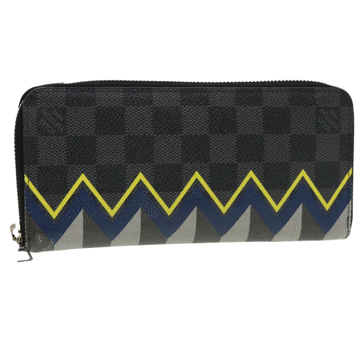 LOUIS VUITTON Damier Graphite Zippy Wallet Vertical Wallet N61253 LV Auth 38889