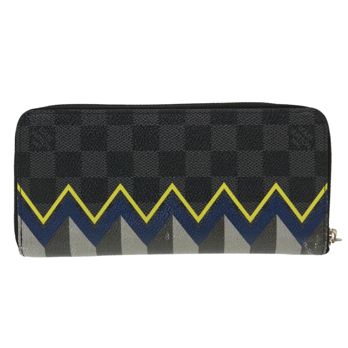 LOUIS VUITTON Damier Graphite Zippy Wallet Vertical Wallet N61253 LV Auth 38889