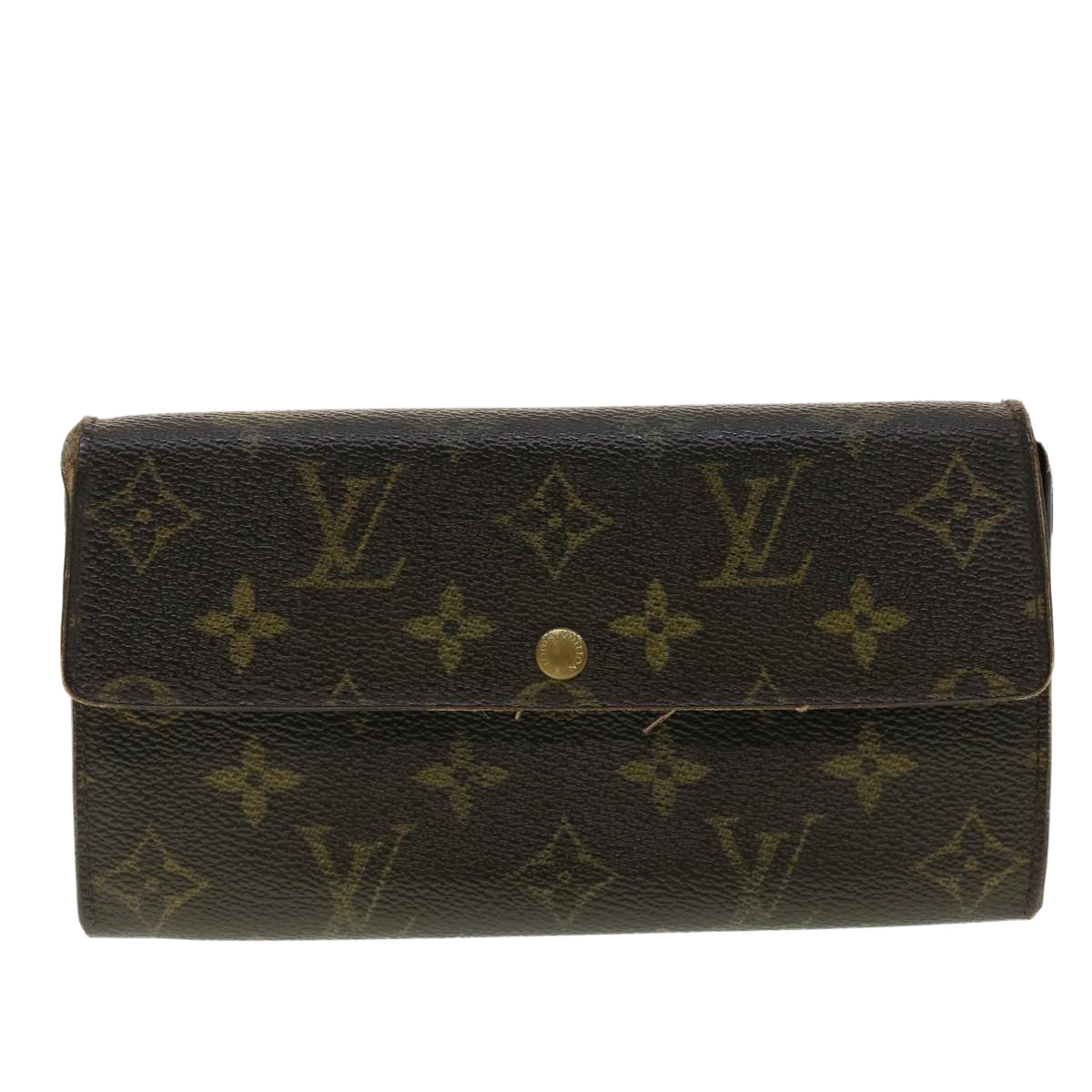 LOUIS VUITTON Monogram Portefeiulle Sarah Long Wallet M66556 LV Auth 39470