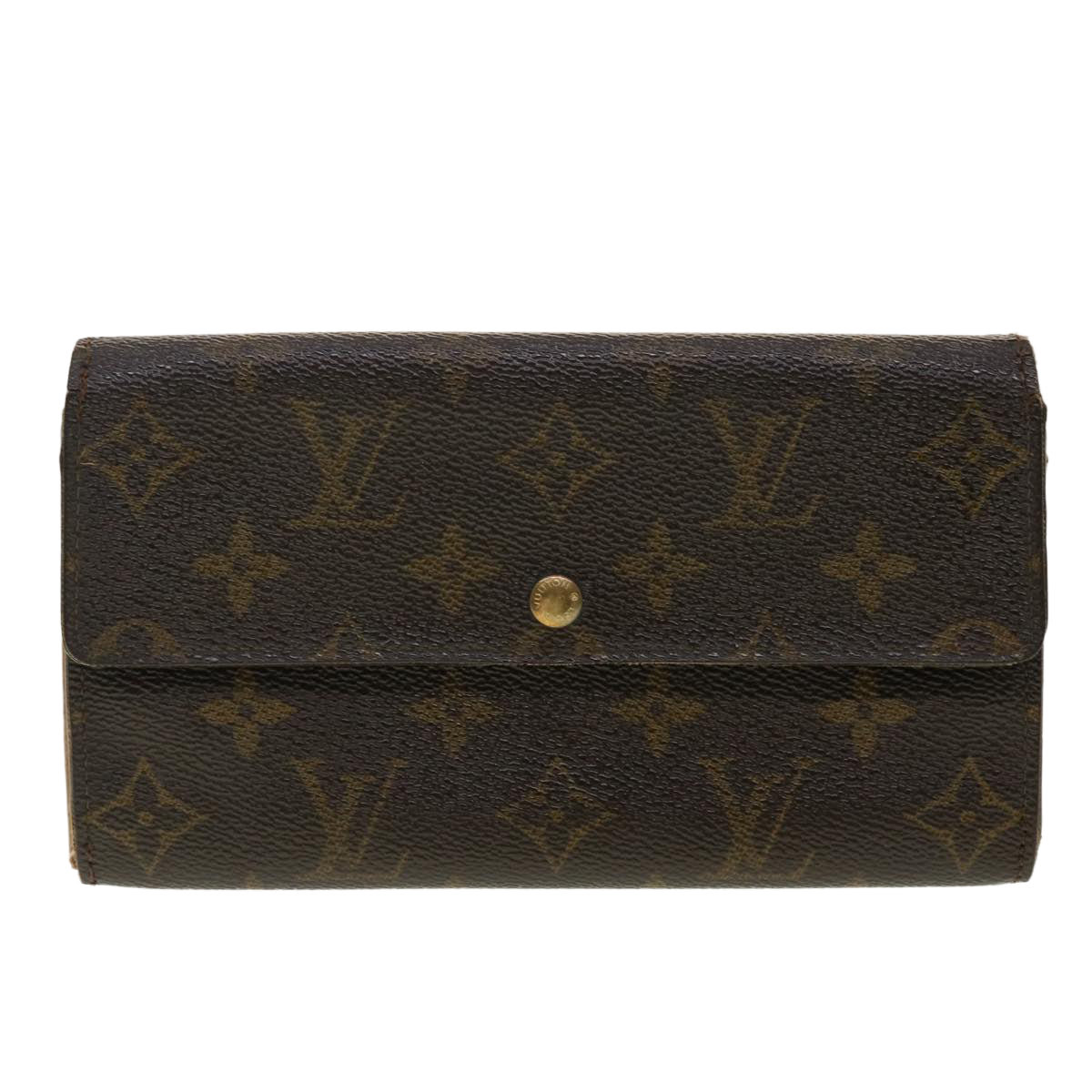 LOUIS VUITTON Monogram Portefeiulle Sarah Long Wallet M66556 LV Auth 39485